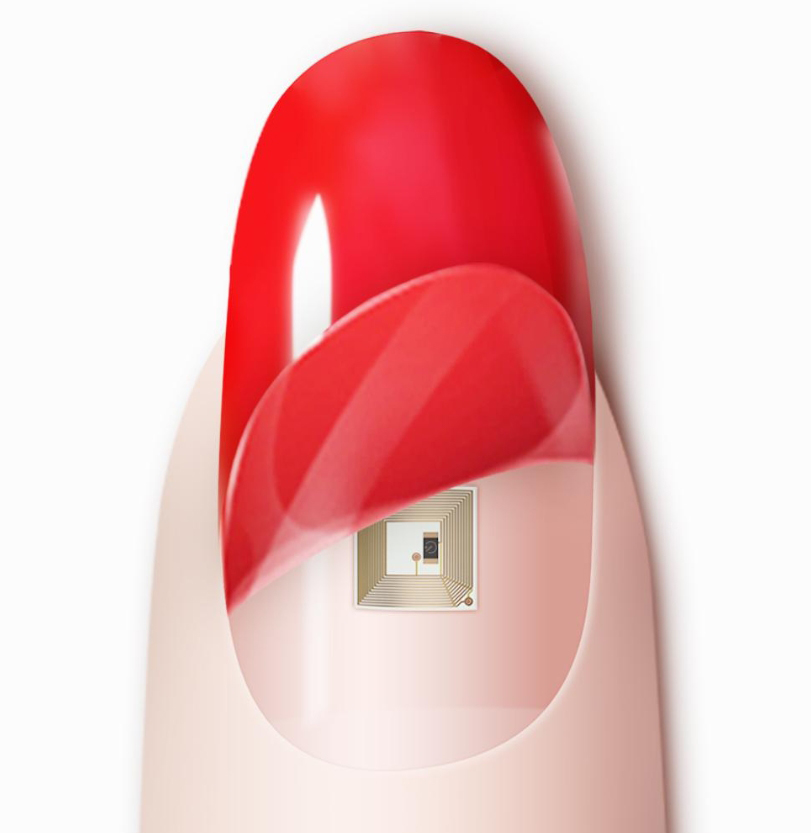 dispozitiv smart NFC pentru unghii